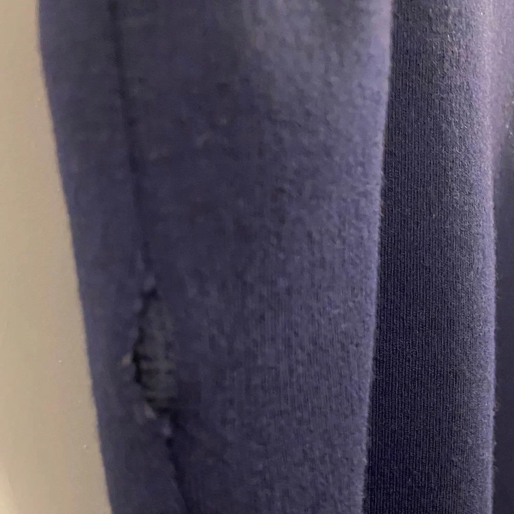 St Croix Knits Sweater Vest Sz L Navy Blue 100% Zephyr Wool Vintage